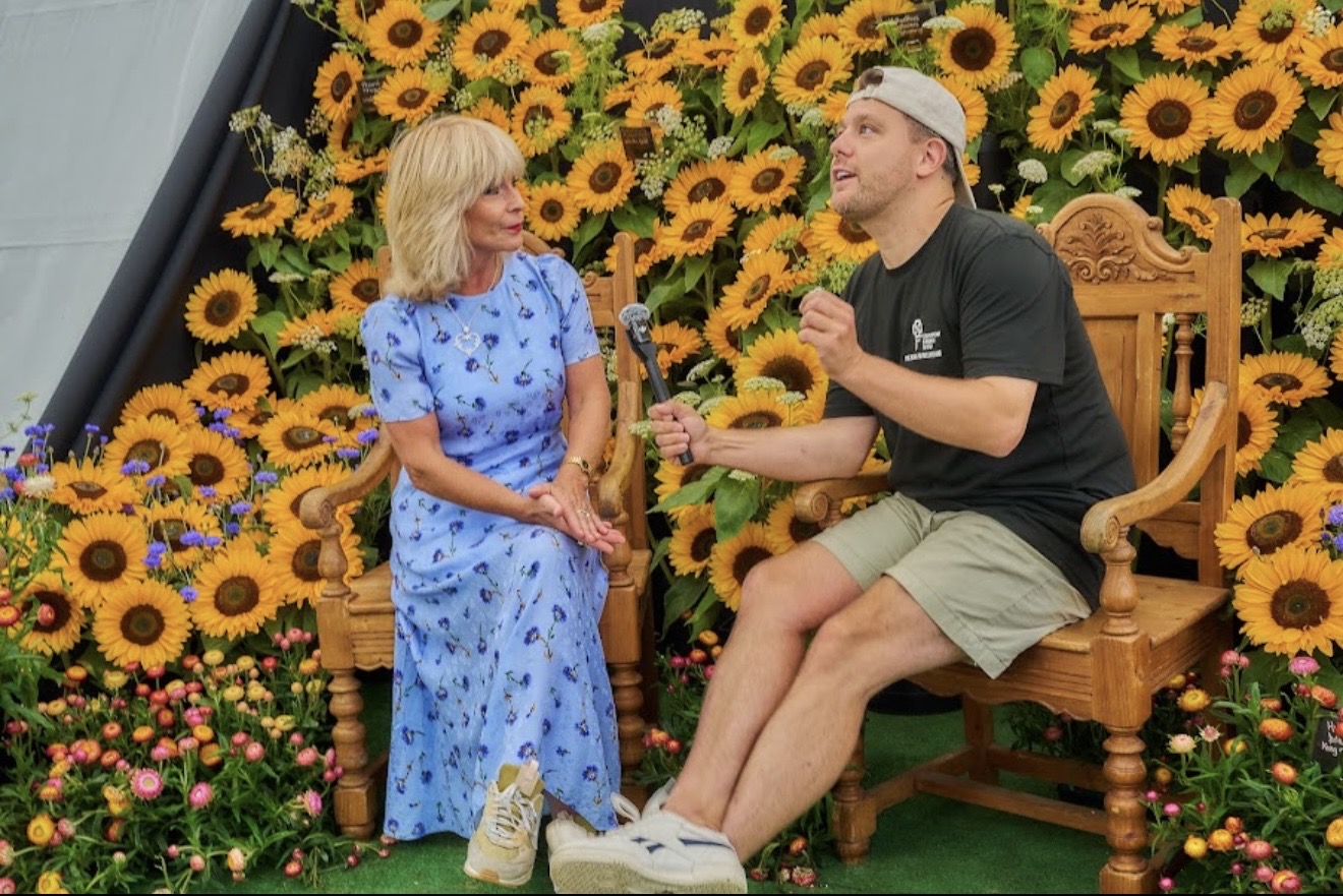 Seen In Southport interview among the sunflowers at Southport Flower Show